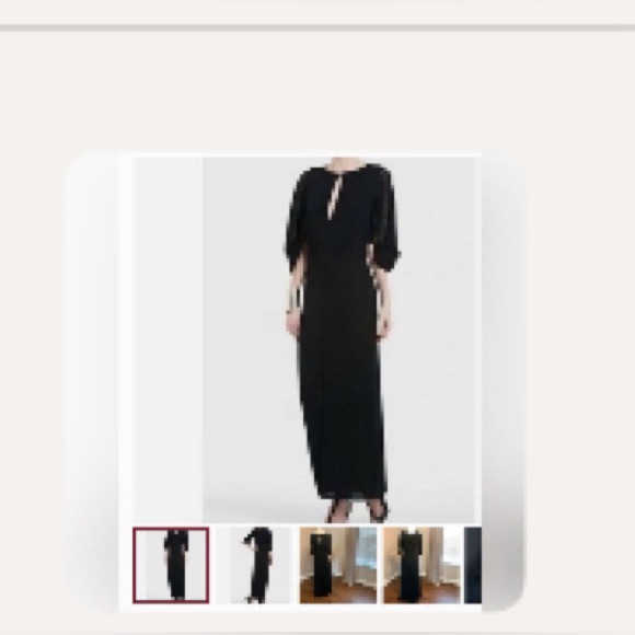 Beautiful With An Edge. Black Midi Dress With Keyhole Front And Back